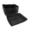 Denash 39x32x22cm Motorcycle Top Box, Universal Storage Box Liner with PU Leather, 45L Motorcycle Trunk Box with Inner Protector Lining (Black)
