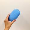 Japanese Loofah Body Sponge Blue 14.5x9.5x5cm - Exfoliating Bath Pouf for Lathering - Made In Japan