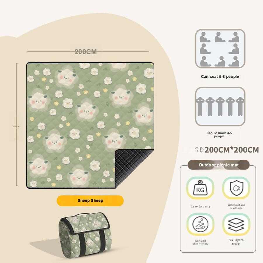 Venkovní kempingová podložka Podložka na sezení Plážová podložka Přenosná podložka na zem Extra velká 3m Ultrazvuková pikniková podložka Proti vlhkosti Silný polštář