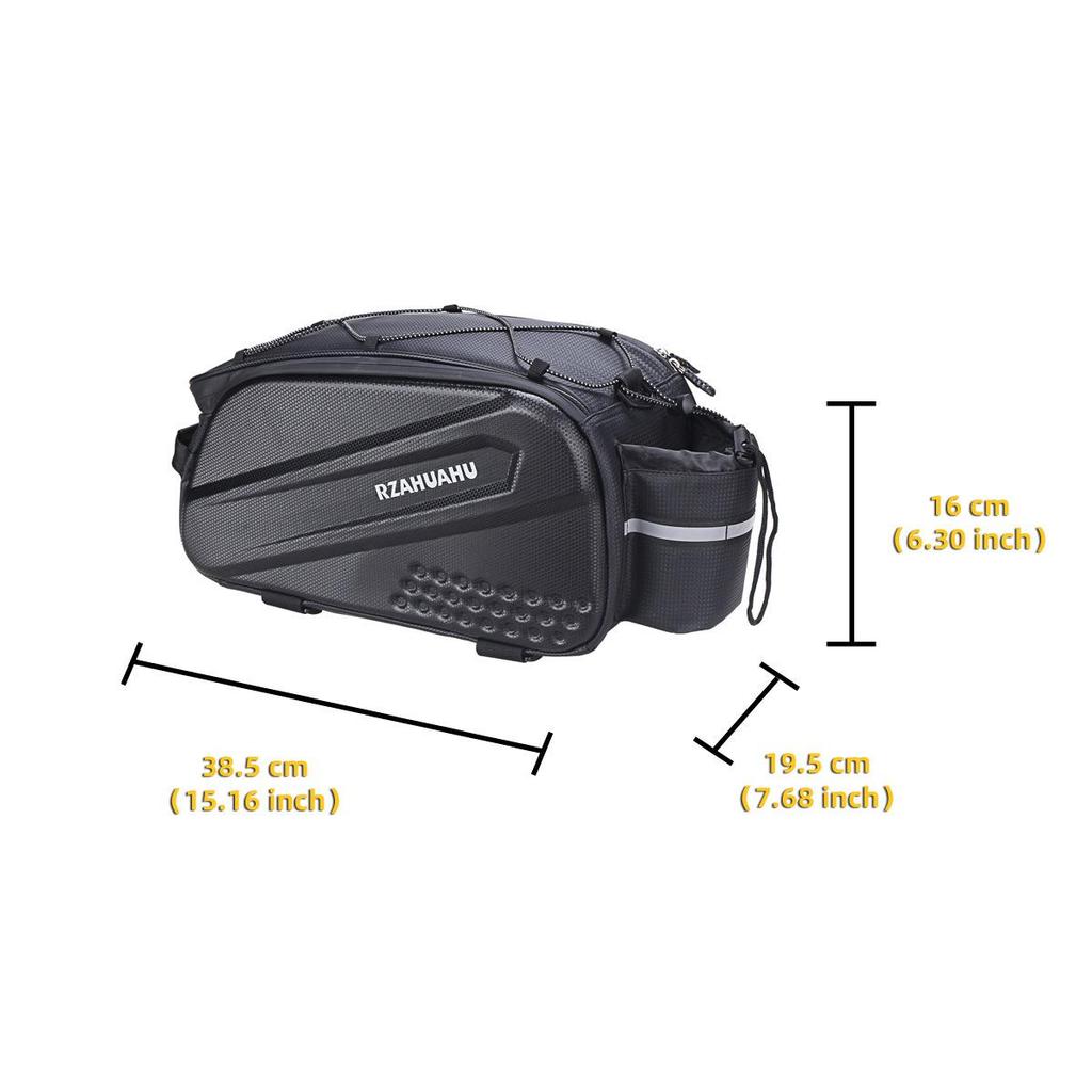 Waterproof Hard Shell Bicycle Rear Bag - Seat Bag & Storage Box Pannier for Mountain Bikes