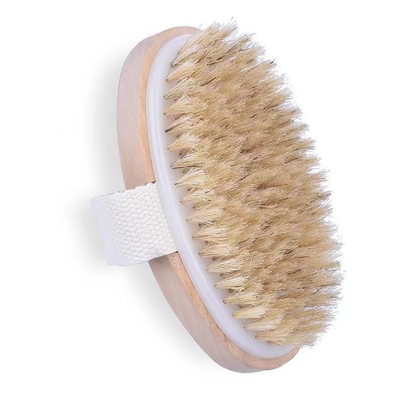 Mujirushi-Style Boar Bristle & Sisal Handheld Exfoliating Bath Brush and Back Scrubber