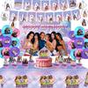 Kpop K&Katseye Birthday Party Decoration Plate Cup Banner Balloon for Girl Party Favor Idol Fans Gift Baby Shower Event Supplies