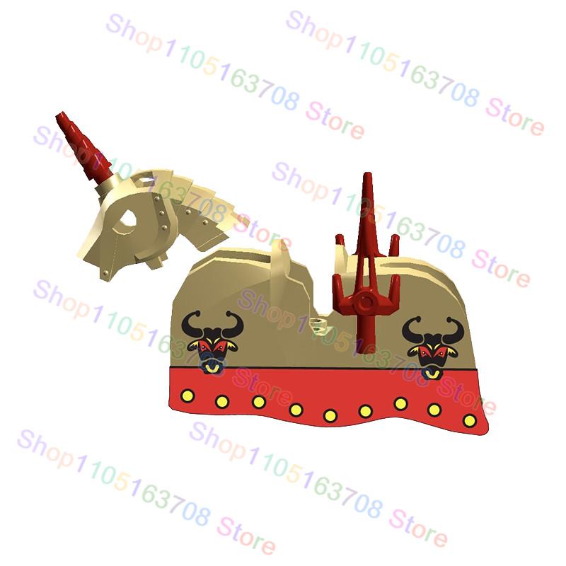 High-Quality Moc High-Quality Medeival High-Quality Knights High-Quality Figures High-Quality Horse High-Quality Saddle High-Quality Mount