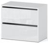 WHITE GLOSS SHOE CABINET 60 CM