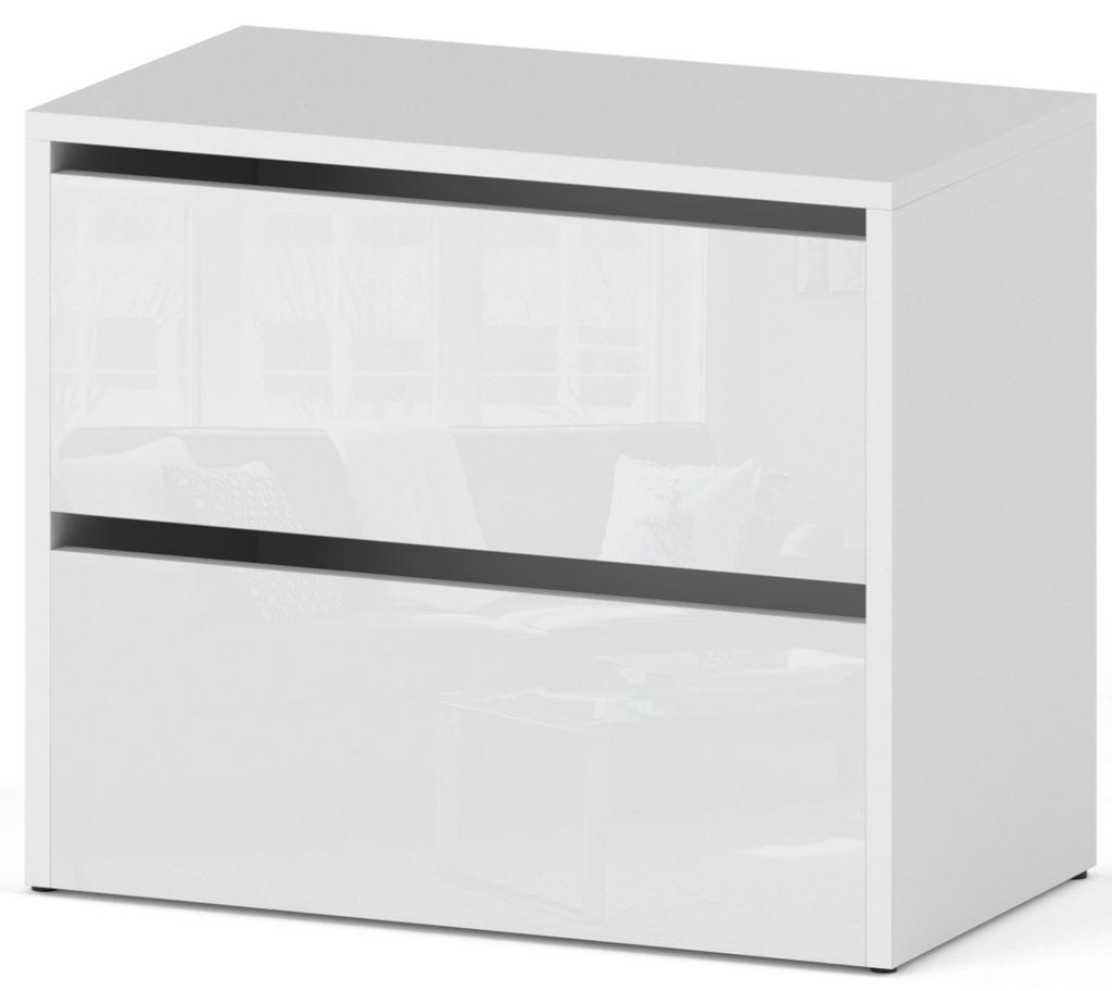 WHITE GLOSS SHOE CABINET 60 CM