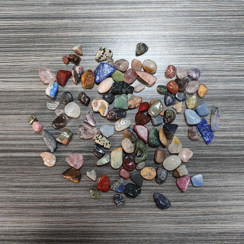 50g/bag Natural Mixed Colorful Crushed Stones - Perfect for Aquarium Fish Tank Decoration!