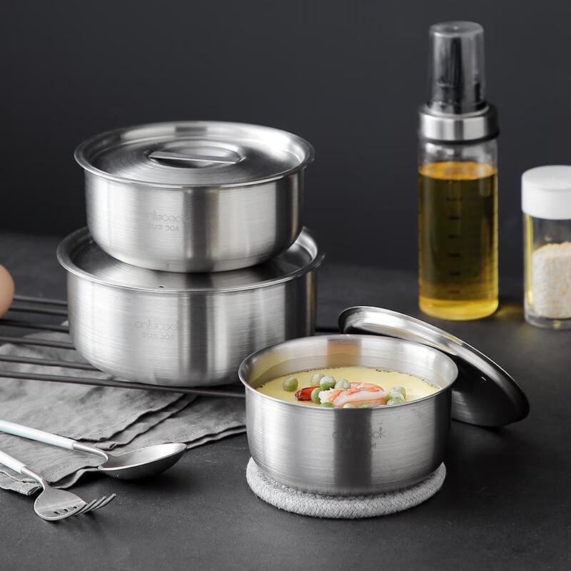 Onlycook 304 Stainless Steel Steaming Pot/Bowl 500ml