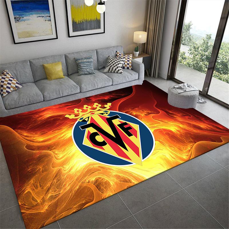 Villarreal CF Carpet Rug for Living Room Bedroom Home Sofa Decoration,Kids play Non-slip Floor Mat