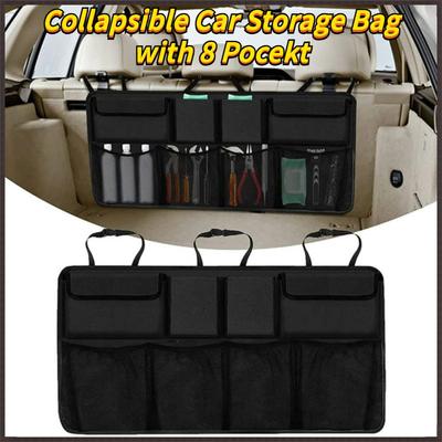 Car Trunk Organizer,Large Capacity Backseat Trunk Organizer(88*48cm),Collapsible Car Storage Bag,Car Organizer for SUV/MPV/Truck