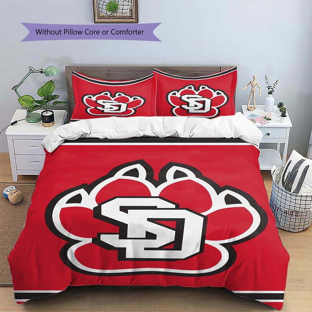 South Dakota Coyotes Pattern Bedding Set Quilt Cover Pillowcase Home Decor Gift (1 * duvet cover + 2 * pillowcase, without core)