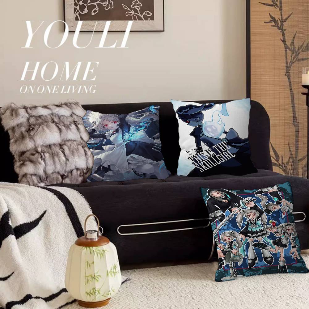 Game M-Marie S-SkullGirls Personalized picture text home decorative pillows Household Gifts 45x45cm