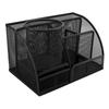 Stifthalter-Set Metallgitter 7 Fächer Multifunktionaler Schreibtischorganizer mit Schublade für Büro