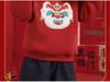 Jungen Rotes Winter-Sweatshirt mit Fleece-Futter - Warmer Neujahrs-Style für Kinder
