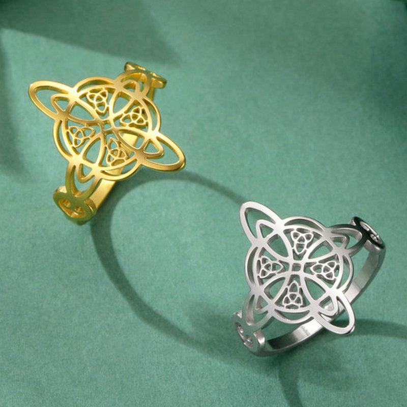 Celtic Knot Couple Rings Closed Band Miko Jewelry Sizes 7 8 9 10 11 For Him And Her