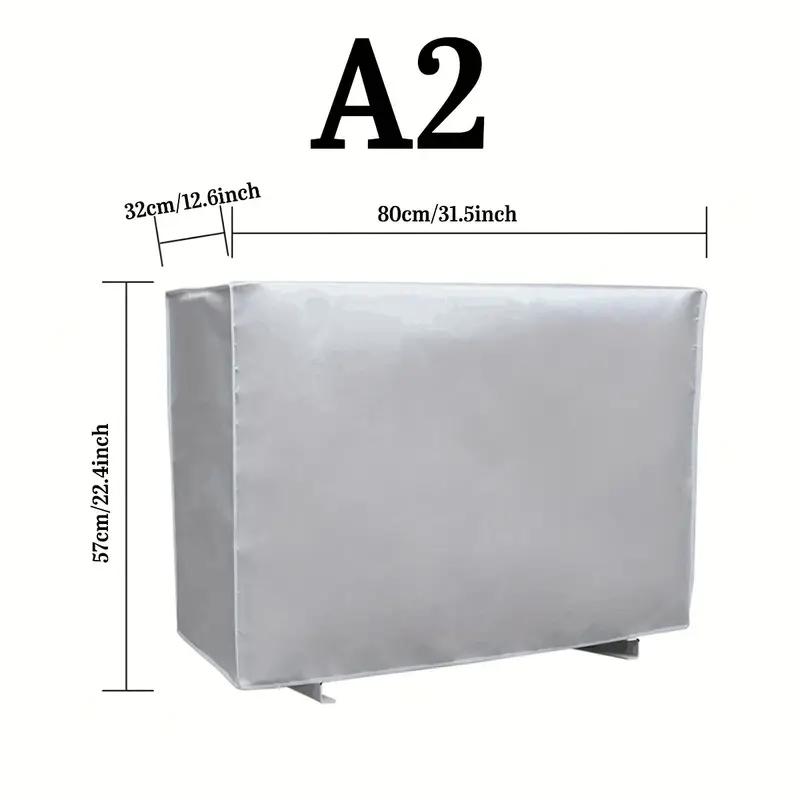 1pc Large Size Air Conditioner Outdoor Unit Cover, UV Protection, Waterproof, Dustproof, All-Season Oxford Fabric