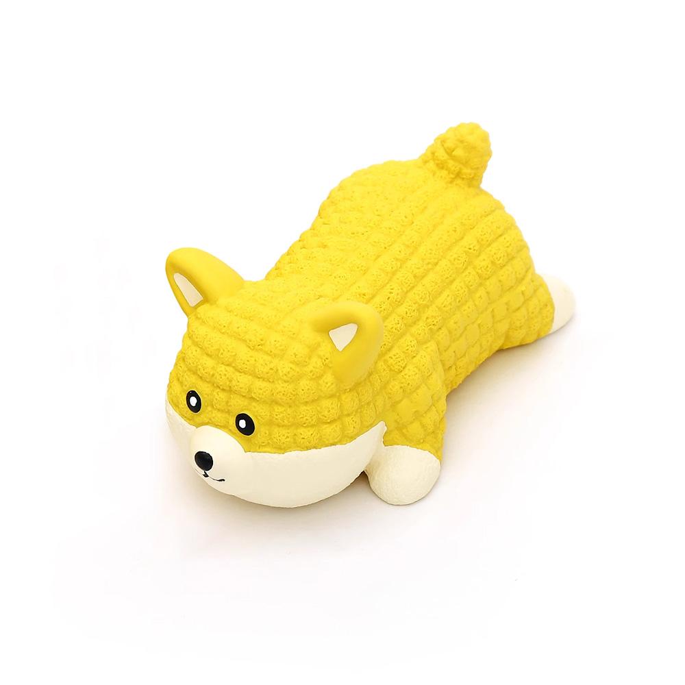 

Dog Squeaky Chew Toy for Boredom Relief - Durable Molar Toy for Puppies, Bichon, Corgi & Large Breeds, S жовтий