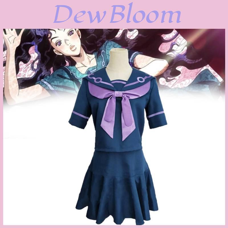 Jojos Bizarre Adventure Yamagishi Yukako Cosplay Costume With Polyester Fabric For Anime Role Play