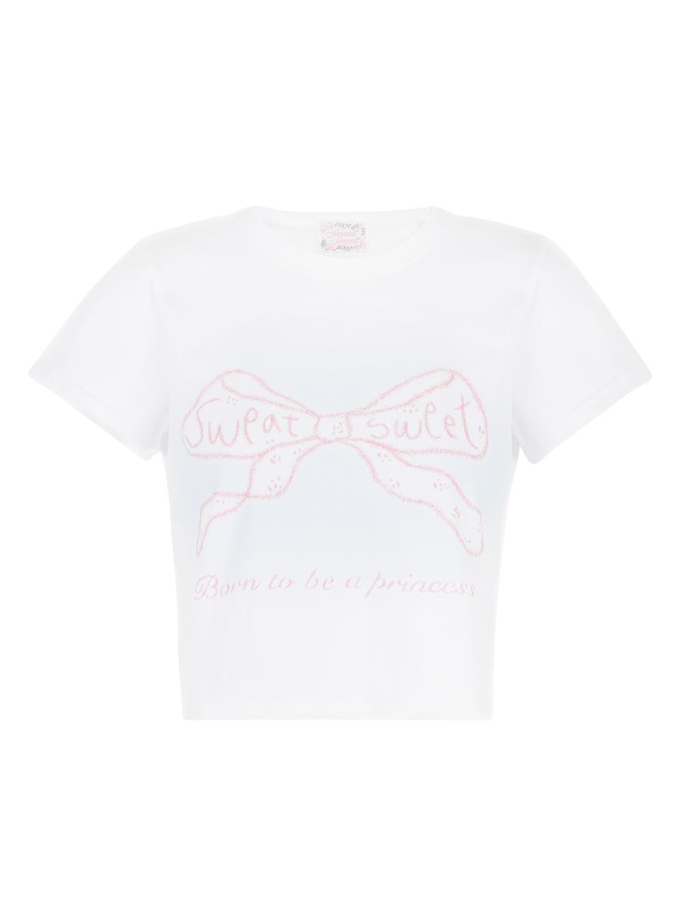 Sweat Sweet Sws Ribbon T-Shirts - White