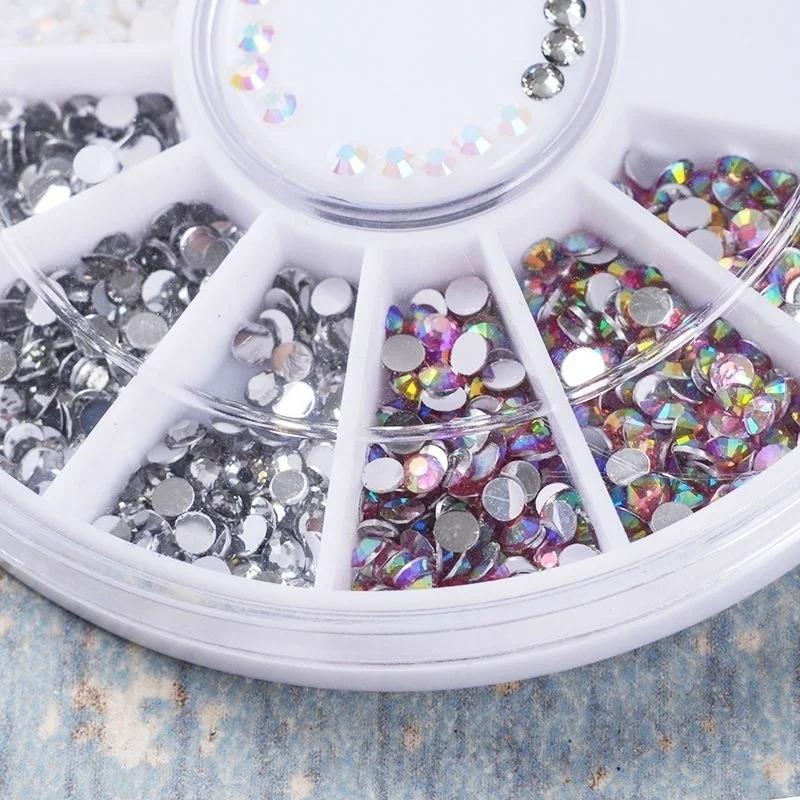 1 Box Colorful Jelly Resin 3D Nail Art Flatback Rhinestone Gems DIY High Quality Nails Enhancement Jewelry Fashion Accessories
