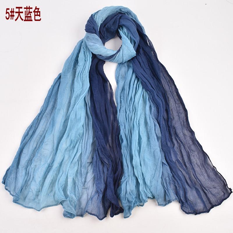 

Autumn and winter balinese yarn, gradual color, wrinkle, hand painted thin scarf, color matching, tie dyed Fried Dough Twists sc 8Y