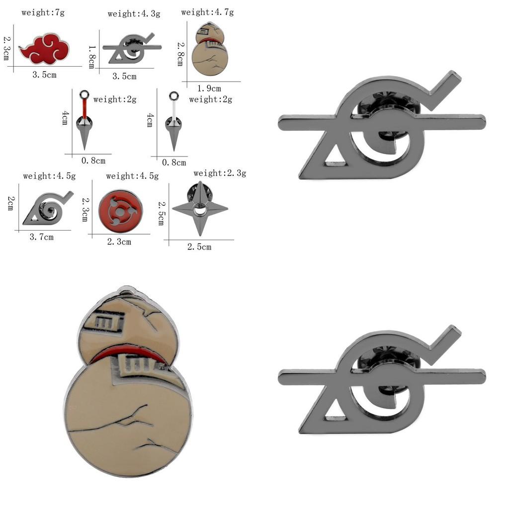 Naruto Cherry Blossom Alloy Badge With Embossed Rinnegan For Anime Fans