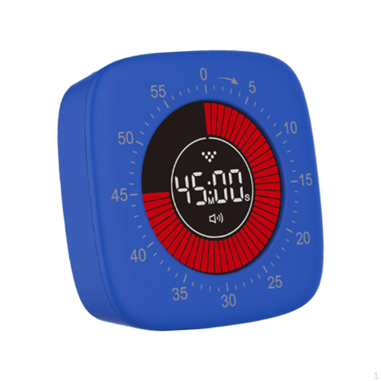 

Цифровой визуальный таймер для кухни, 4 режима будильника, инструмент для управления временем, обратный отсчет для дома синий