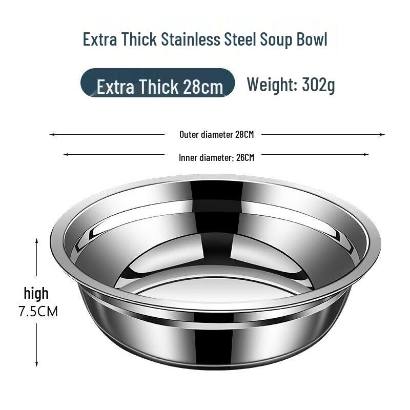 Qiwei Food Grade 304 Stainless Steel Induction Bowl