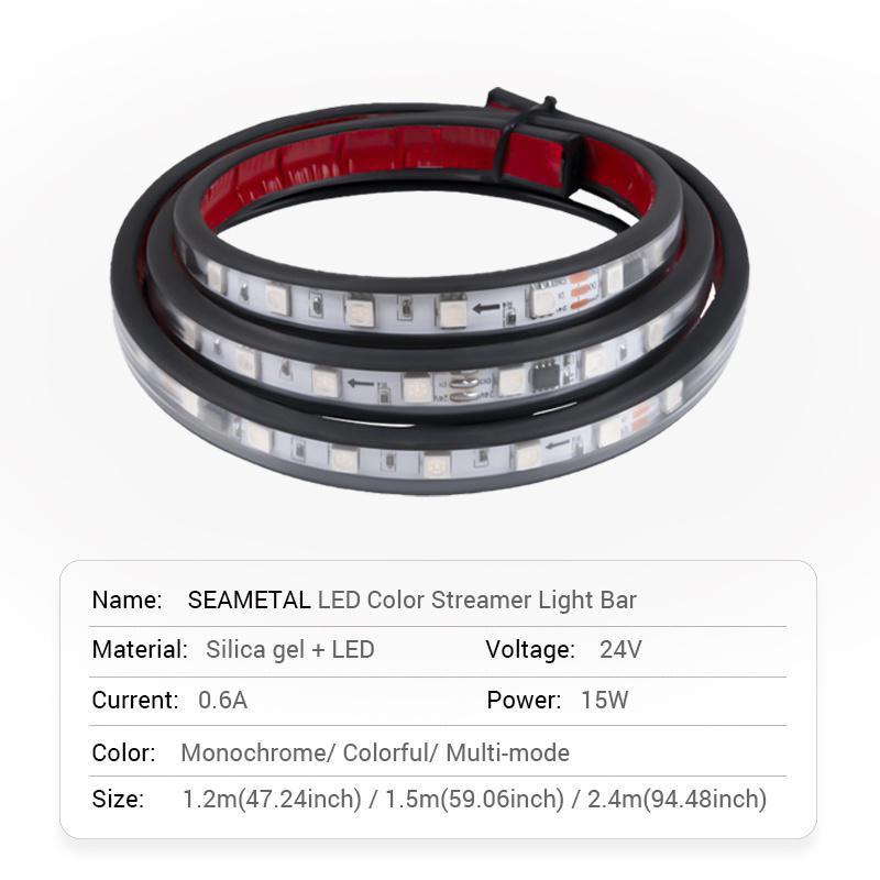 SEAMETAL 24V LED intermitent RGB Camion Lumină ambientală Bara de protecție de acoperiș Lampă de ușă Bandă de lampă decorativă Camion Lumini de avertizare pentru mașini Decorare