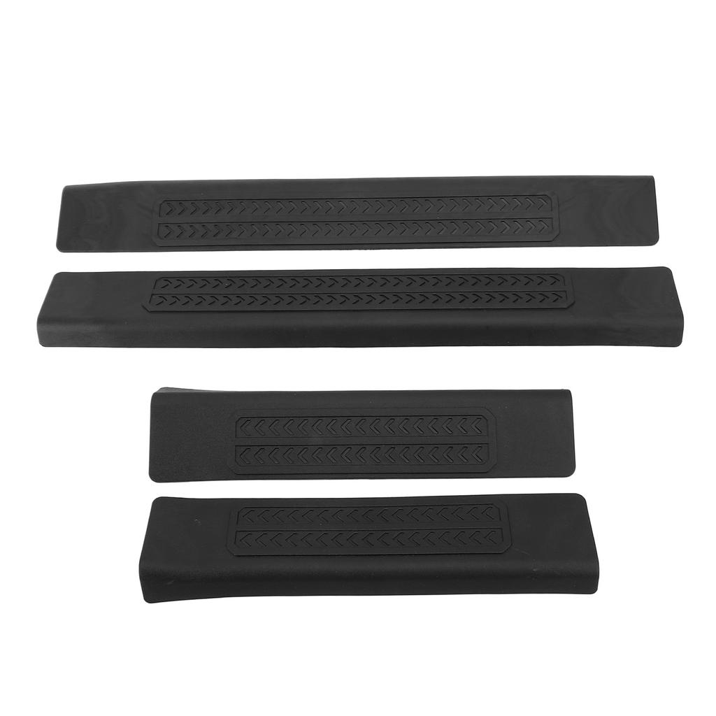 4pcs Door Sill Protector Strips Scratch Protection TPE Door Sill Scuff Plate Trim Sticker