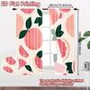 Set Of 2 Minimalist Flat Printing Curtains Without Rod Fruit Pattern Leaves Easter Festival Versatile Fabric Curtain Polyester