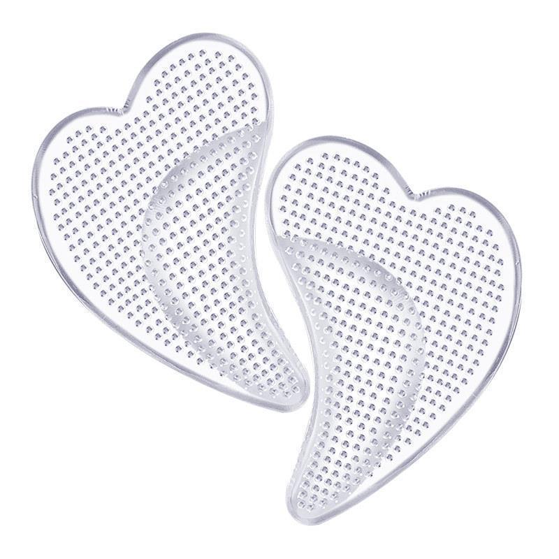 Heart-Shaped Arch Support Pads for Flat Feet & High Arches - Self-Adhesive, Shock-Absorbing Insoles