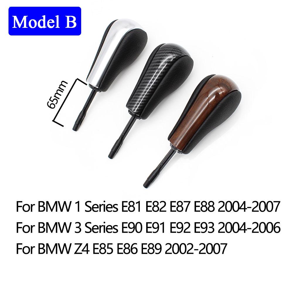 3 Colori Auto Auto Nero Fibra di Carbonio Pomello Leva Cambio Ricambio Per BMW 1 3 5 7 X3 X5 Z3 Z4 E81 E82 E85 E90 E91