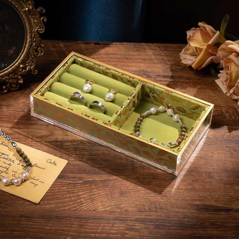 Vintage Schmuck Ringe Präsentationshalter Ständer Tablett Ring Organizer Armband Halskette Präsentation Aufbewahrungstablett für Schublade