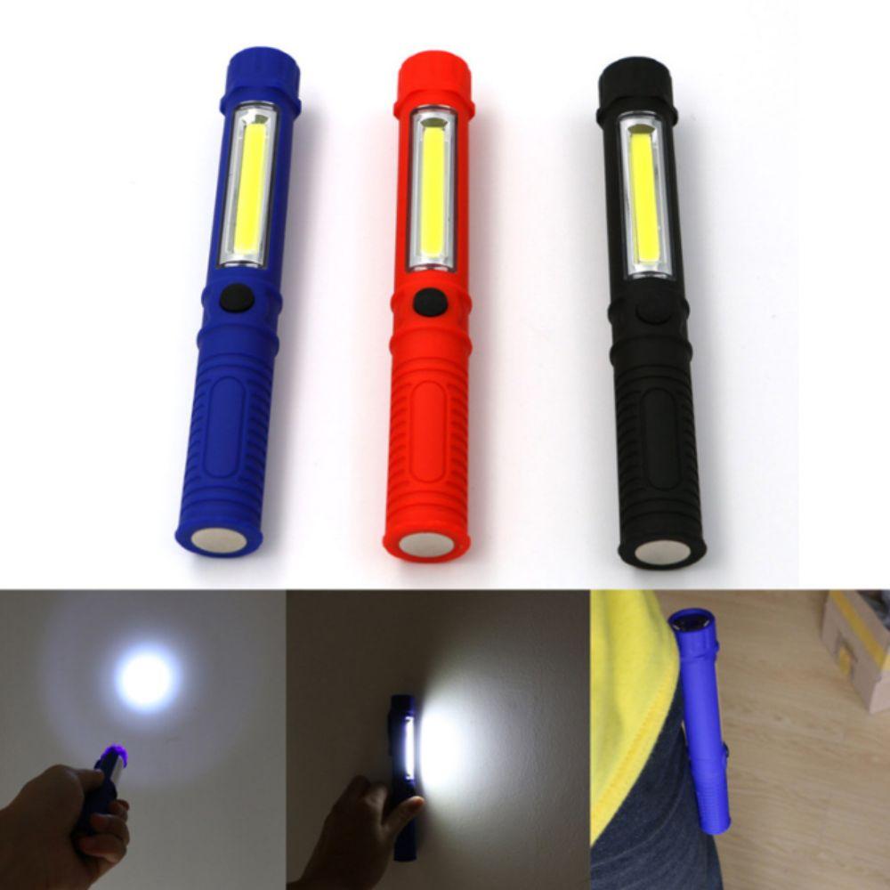 Waterproof COB LED Flashlight Magnetic Base Work Light Security Mini Pen Light  Camping