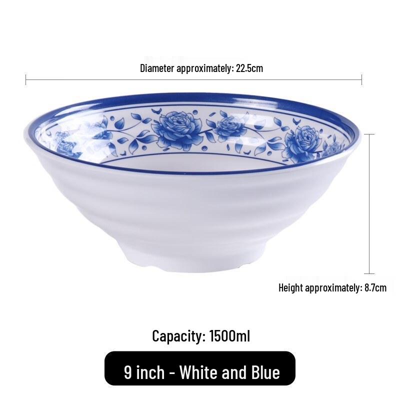 

9-inch Chinese Style Melamine Noodle Bowl
