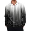 Men's Casual Retro Small V-neck Long-sleeved Top