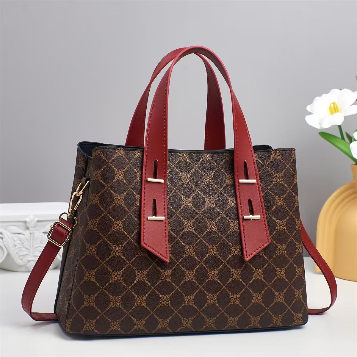 

Fashion handbag new contrasting color design women s bag casual shoulder bag large capacity messenger bag 31*13*23