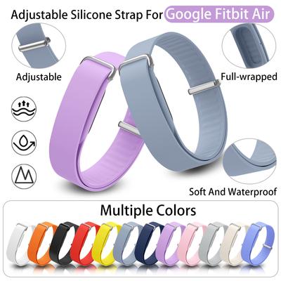 Premium Adjustable Silicone Strap for Google Fitbit Air Soft Rubber Replacement Bracelet Accessories Sport Loop Wristband Correa