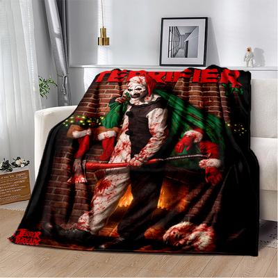 Manta de Felpa Suave Estilo 29 Terrifier Película de Terror Regalo de Halloween, Manta de Franela para Sala de Estar Dormitorio Cama Sofá Cubierta