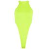 Letnie damskie bez rękawów Halter Romper, seksowny bandaż na szyję Slim Stretch Body