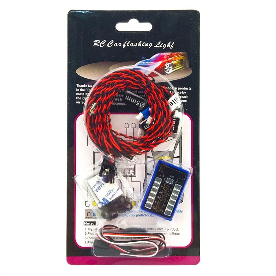 12 LED Lighting System Kit For RC Car 1/10 1/8 HSP Traxxas TAMIYA CC01 D90 SCX10