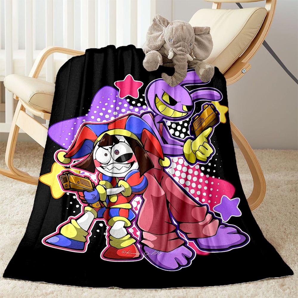 Digital Circus9 Blankets Are Suitable for Living Rooms,making Them an Ideal Choice for Outdoor Travel and Gifts.
