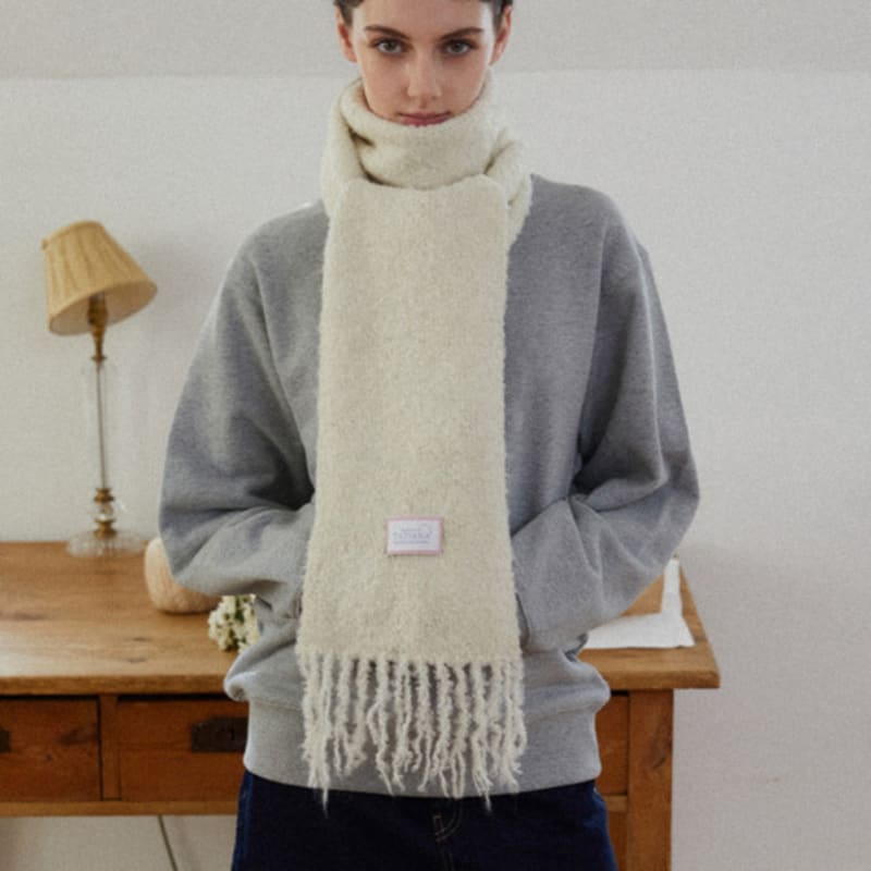 TATIANA Snuggle Boucle Fringe Muffler MF8100 3 Colors