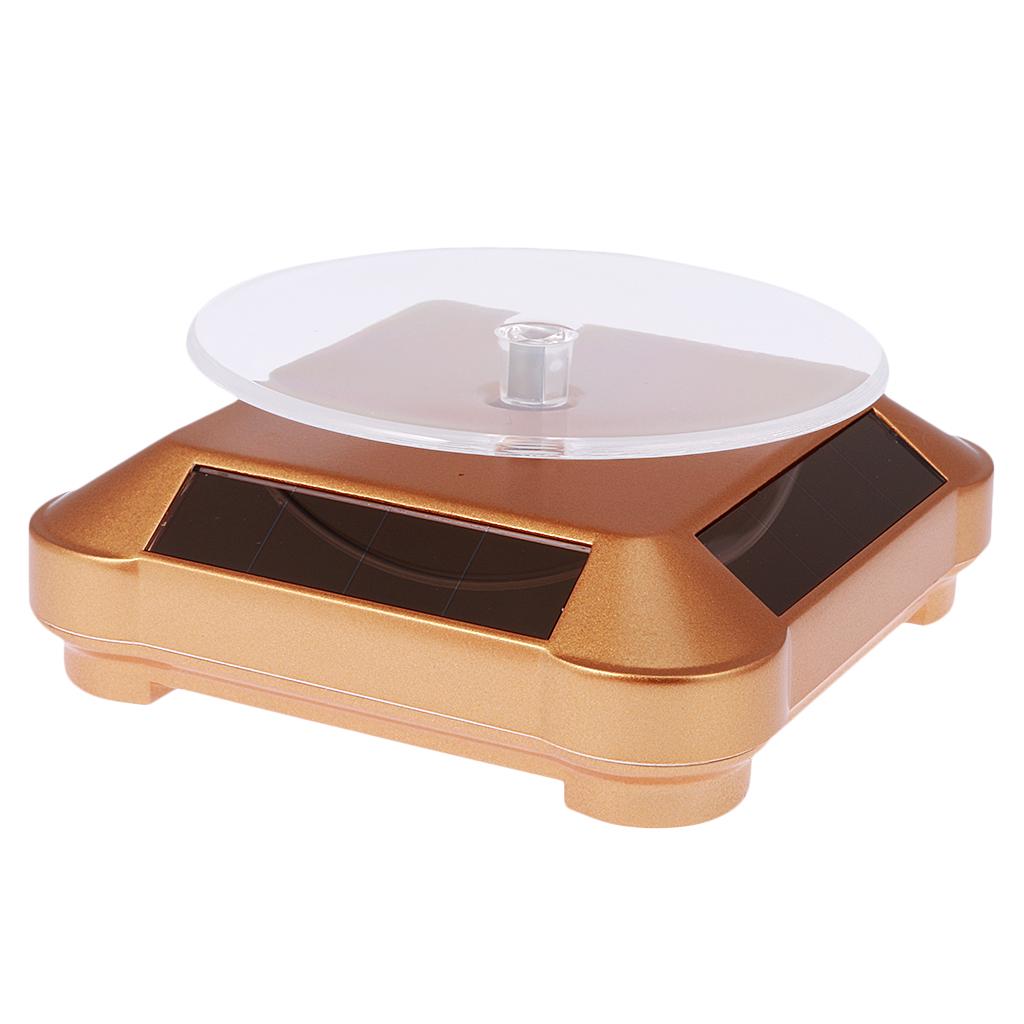 ° Solar LED Turntable Presentation Plate Jewelry Display Stand