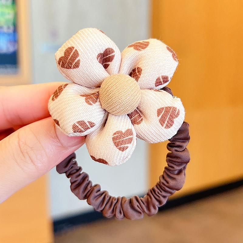Korean Cute Flower Scrunchie Children Girls Kid Elastic Hair Rubber Band Accessories Tie Hair Ring Rope Headdress Ornaments