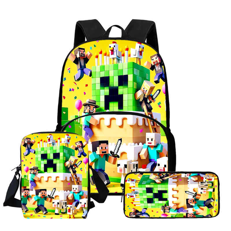 Minecraft Printed Backpack Children'S Elementary School Bag
