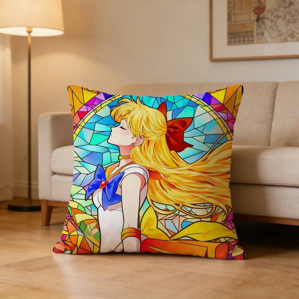 Minako Aino Sailor Venus Pillow Case Pattern Printed Pillowcase For Living Room Sofa Cushion Cover 30X30cm