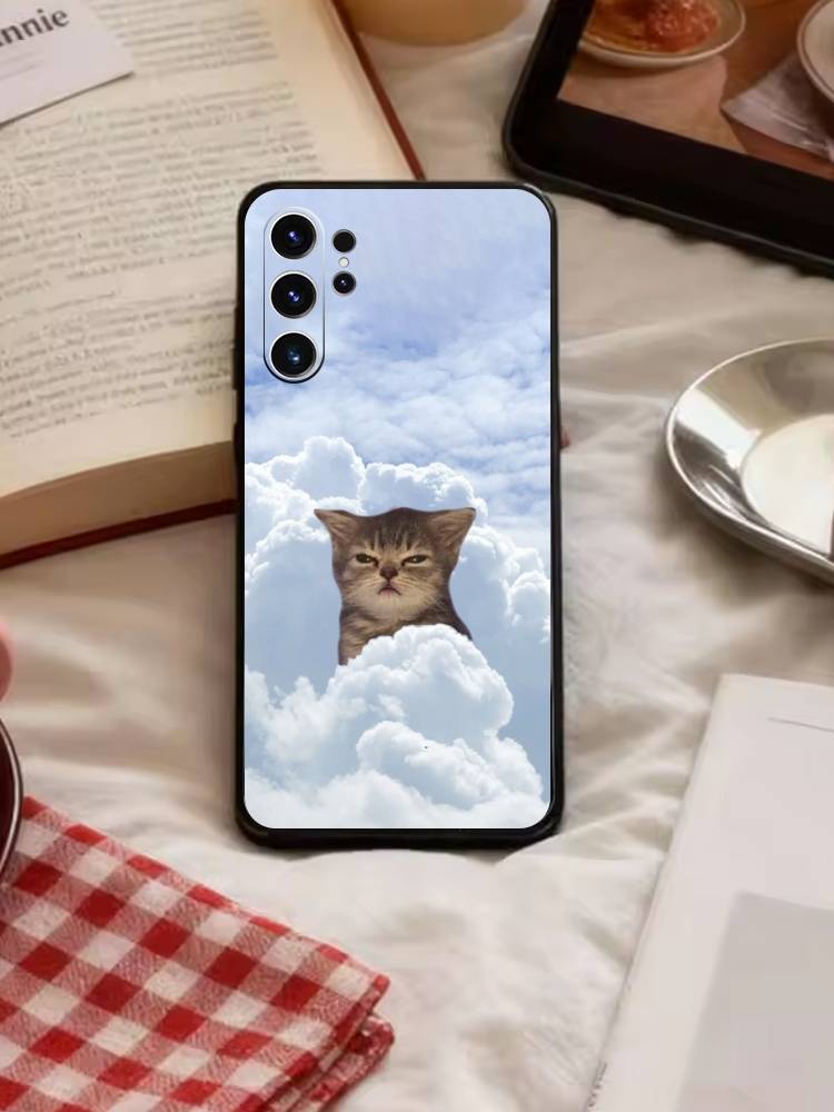Big Eyed Goofy Cat Mouse Phone Case For Samsung S26,S25,S24,S23,S22,S21,S20,Plus,Fe,Lite,Others Black Cover