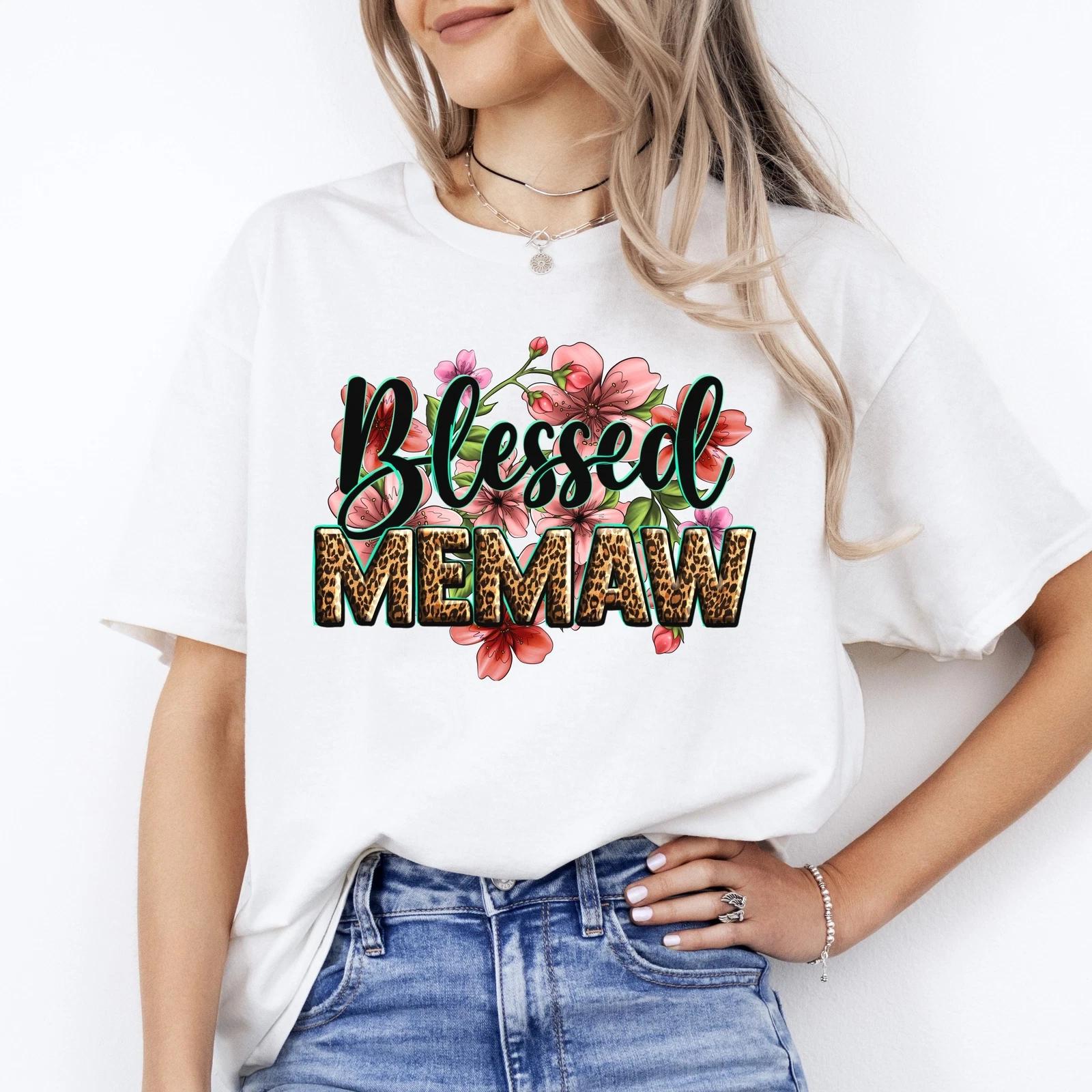 Floral Blessed Memaw T-Shirt gift Blessed Grandma Mother s Day gift Unisex tee S 4XL