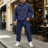 Men's Color Hoodie Set - Casual Two-Piece Track Suit for Sports and Daily Wear